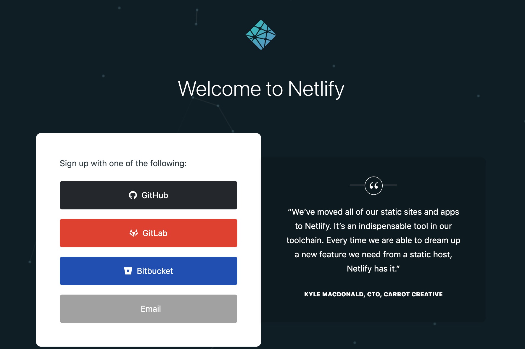 Netlify Login Page